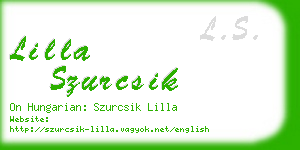 lilla szurcsik business card